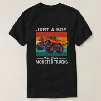 Camiseta Solo un chico que ama los camiones monstruo