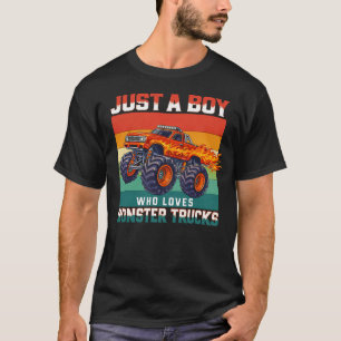 Camiseta Solo un chico que ama los camiones monstruo