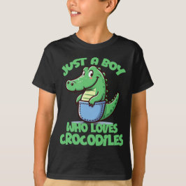 Camiseta Solo un chico que ama los cocodrilos