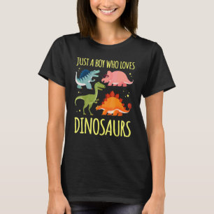 Camiseta Solo un chico que ama los dinosaurios Ciencia Pale
