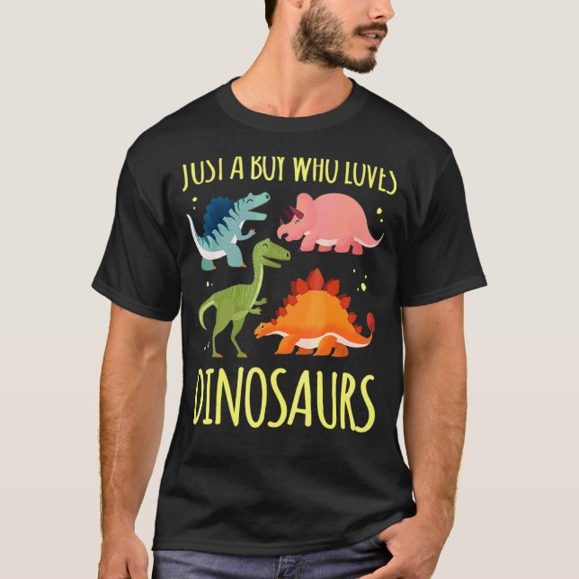 Camiseta Solo un chico que ama los dinosaurios Ciencia Pale (Anverso)