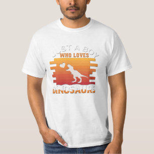 Camiseta Solo un chico que ama los dinosaurios Diseño de