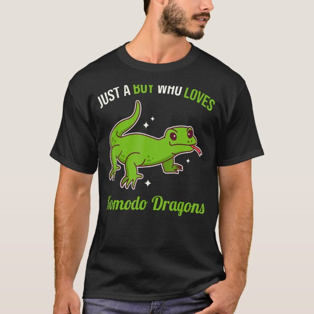Camiseta Solo un chico que ama los dragones Komodo (Anverso)