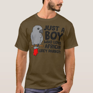 Camiseta Solo un chico que ama los loros grises africanos
