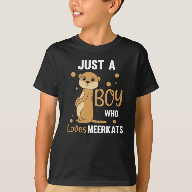 Camiseta Solo un chico que ama los meerkats - Animales zool (Anverso)