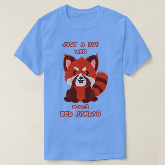 Camiseta Solo un chico que ama los Pandas Rojos (Diseño del anverso)
