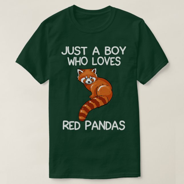 Camiseta Solo un chico que ama los Pandas Rojos 2 (Diseño del anverso)