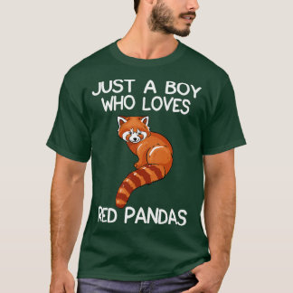Camiseta Solo un chico que ama los Pandas Rojos 2
