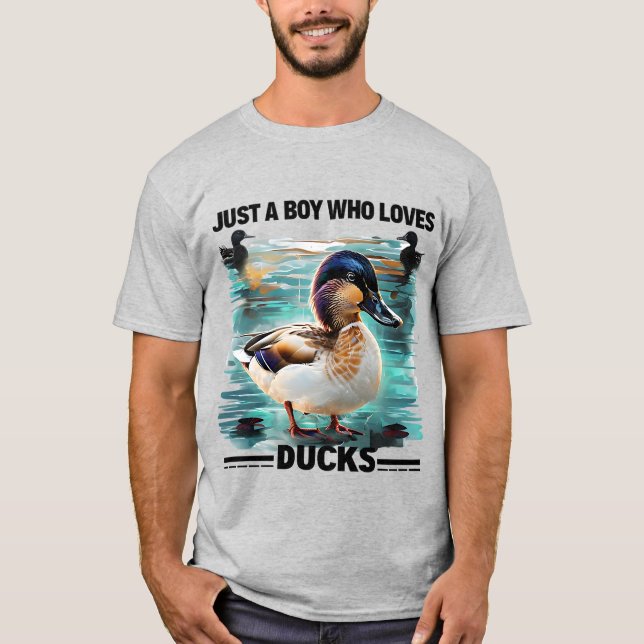 Camiseta Solo un chico que ama los patos - amante del pato  (Anverso)