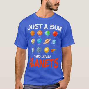 Camiseta Solo un chico que ama los planetas espaciales enan