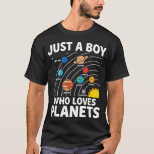 Camiseta Solo Un Chico Que Ama Los Planetas Sistema Solar