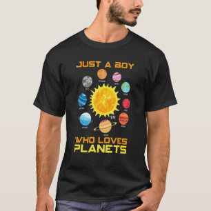Camiseta Solo un chico que ama los planetas sistema solar s