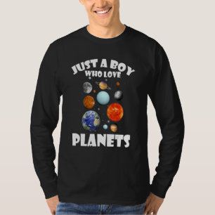 Camiseta Solo un chico que ama los planetas y el espacio de