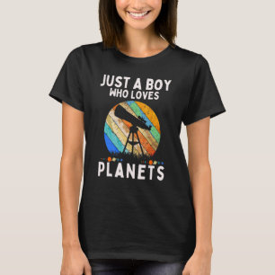 Camiseta Solo un chico que ama los planetas y el espacio de