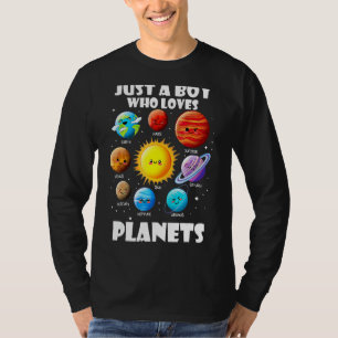 Camiseta Solo un chico que ama los planetas y el espacio de