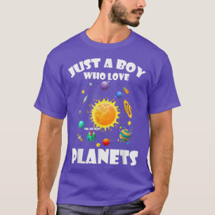 Camiseta Solo un chico que ama los planetas y el espacio de