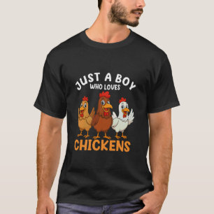 Camiseta Solo un chico que ama los pollos niños chicos poll