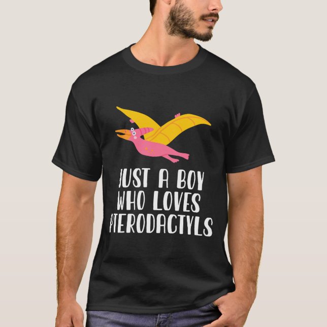 Camiseta Solo un chico que ama los pterodáctilos (Anverso)
