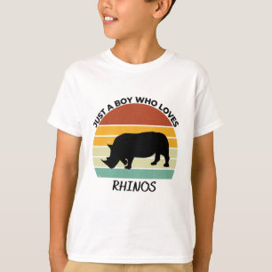 Camiseta Solo un chico que ama los rinocerontes