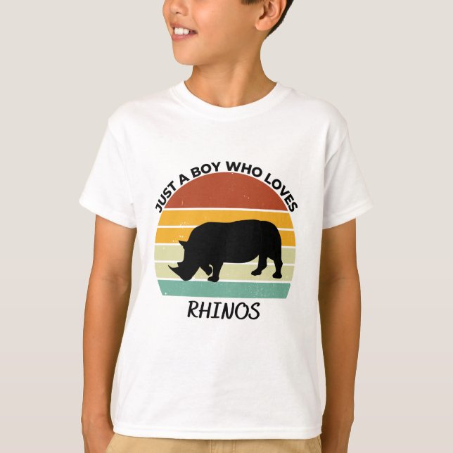 Camiseta Solo un chico que ama los rinocerontes (Anverso)