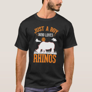 Camiseta Solo un chico que ama los rinocerontes rinoceronte