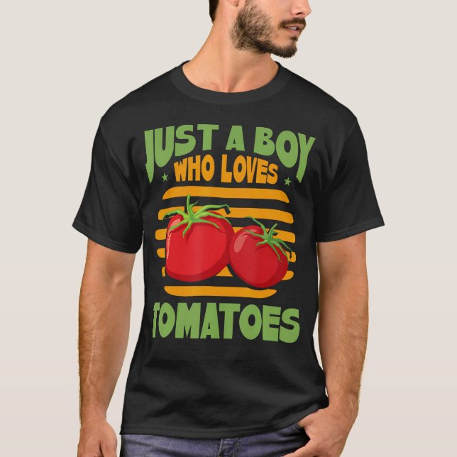 Camiseta Solo un chico que ama los tomates (Anverso)