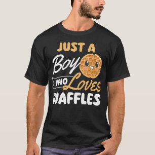 Camiseta Solo un chico que ama los waffles - Amante de los