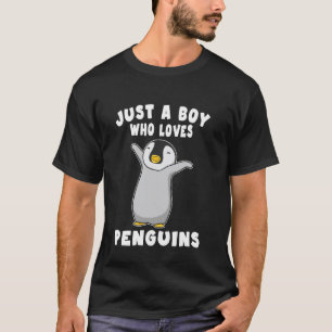 Camiseta Sólo un chico que ama Pingüinos Niños Chicos Pingü