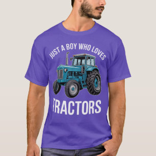 Camiseta Solo un chico que ama tractores regalo amante gran