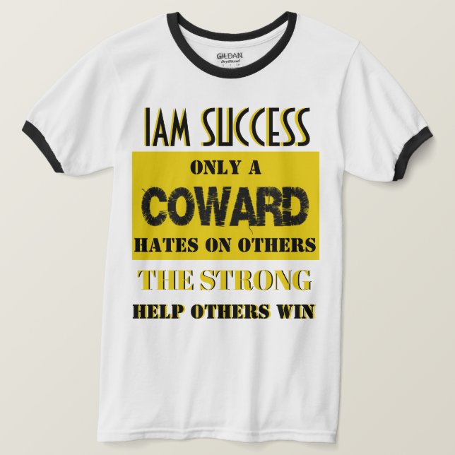 CAMISETA SÓLO UN COBARDE (Anverso del diseño)