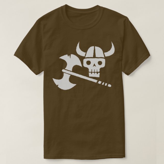 Camiseta Sólo un cráneo viking (Diseño del anverso)