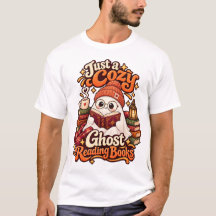 Sólo un fantasma acogedor leyendo libros Halloween