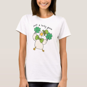 Camiseta Sólo un ganso afortunado día de San Patricio