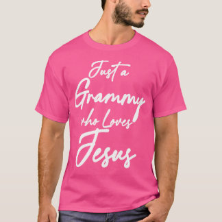 Camiseta Sólo un Grammy que ama a Jesús la fe cristiana Gra