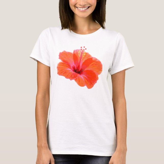 Camiseta Sólo un Hibiscus Blossom + tu texto e ideas (Anverso)