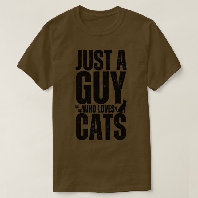Camiseta Sólo Un Hombre Que Ama El Gato2 (Diseño del anverso)