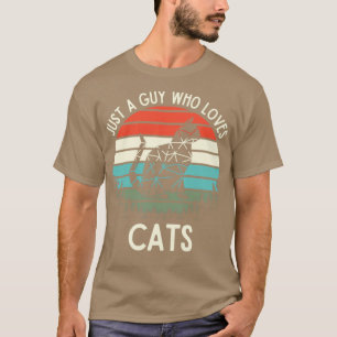 Camiseta Sólo Un Hombre Que Ama La Vintage Del Gato