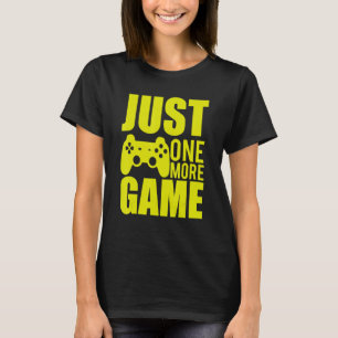 Camiseta Solo un juego más jugador de videojuegos amarillo