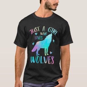 Camiseta Sólo un lobo acuarela de lobos que ama a los lobos