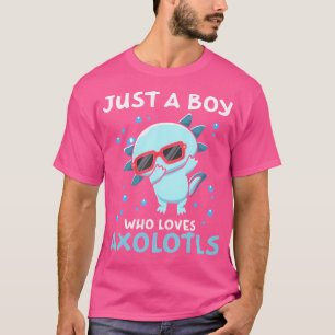 Camiseta Solo Un Niño Que Ama A Axolotls Dabbing Salamander