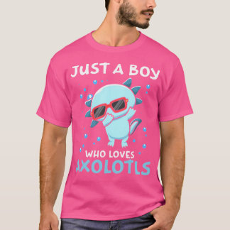Camiseta Solo Un Niño Que Ama A Axolotls Dabbing Salamander