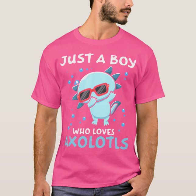Camiseta Solo Un Niño Que Ama A Axolotls Dabbing Salamander (Anverso)