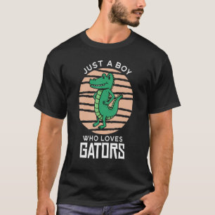 Camiseta Solo Un Niño Que Ama A Gators El Cocodrilo Animal 