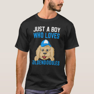 Camiseta Solo Un Niño Que Ama A Goldendoodle Perro Por Niño