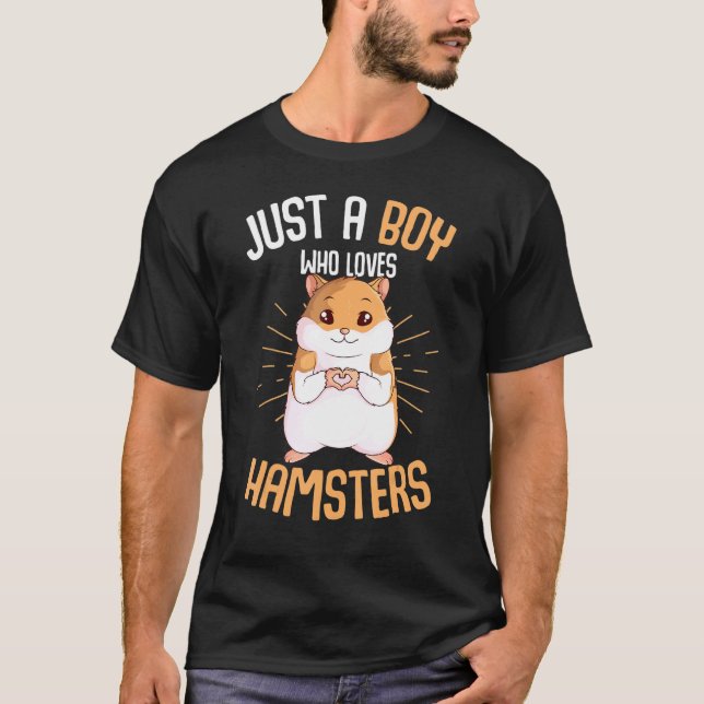 Camiseta Solo Un Niño Que Ama A Hamsters Hammy Niños Hams (Anverso)