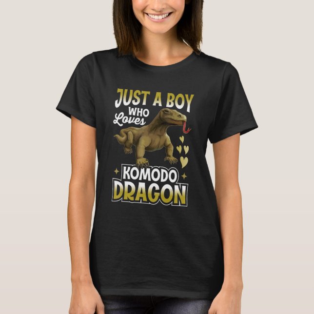 Camiseta Solo Un Niño Que Ama A Komodo Dragon Disstume Homb (Anverso)