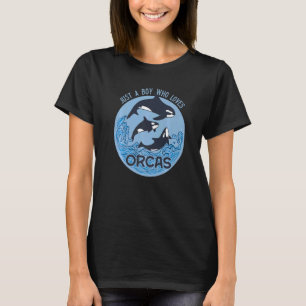 Camiseta Solo un niño que ama a la ballena orcas