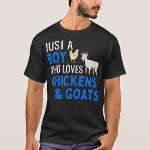 Camiseta Solo Un Niño Que Ama A Las Gallinas Y A Las Cabras