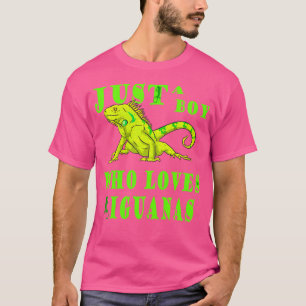 Camiseta Solo Un Niño Que Ama A Las Iguanas Reptiles Person