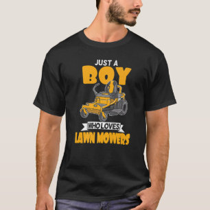 Camiseta Solo Un Niño Que Ama A Las Maderas De Césped Apaci